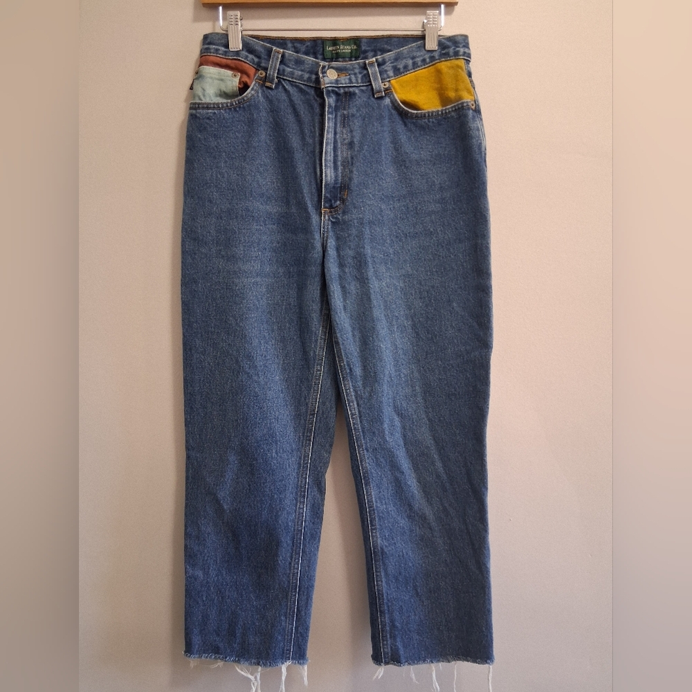 Vintage Ralph Lauren Jeans Co Painted Stars And Stripes Raw Hem Jeans Y2K 90s 8